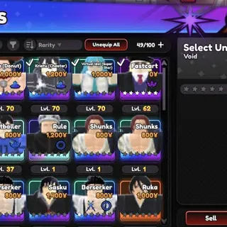 Universal Tower Defense Account hight tier with 3 Ruler Unit