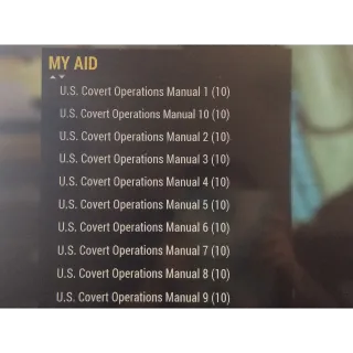 U.s. covert operations manual x10