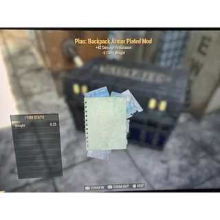Backpack armor plated mod plan x100