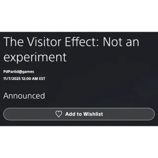 The Visitor Effect: Not an experiment 🔥 AUTO DELIVERY 🔥 US CODE🔥 PLAYSTATION 4 PS PS4 PS5