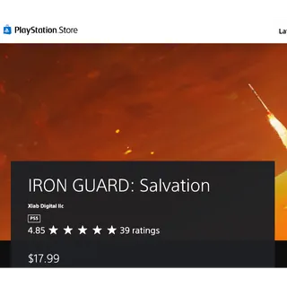 Iron Guard: Salvation 🔥 AUTO DELIVERY 🔥 US CODE🔥 PLAYSTATION 5 PS PS5