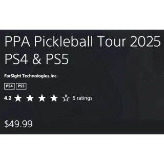 PPA Pickleball Tour 2025 🔥 AUTO DELIVERY 🔥 US CODE PS4 PS5 PlayStation 4 5 🔥 CHECK ALL OUR HUNDREDS OF LISTINGS