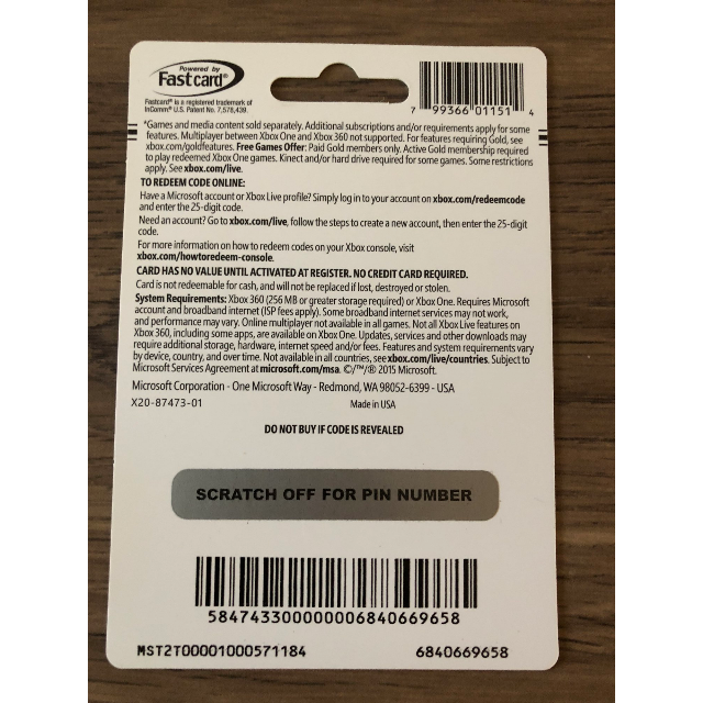 xbox live gold card code