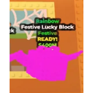 Rainbow Festive Lucky Block