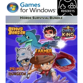 Horde Survivor Bundle Windows 03 - Andromeda Survivors, Beyond Border, Farmer Survivors, Primal Survivors, Shield King 