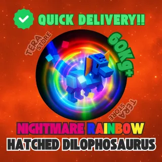 HUGE RAINBOW HATCHED DILOPHOSAURUS 60KG+
