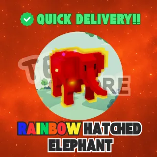 RAINBOW HATCHED ELEPHANT