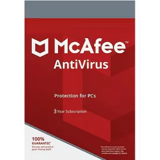 McAfee AntiVirus PC 1 Device 3 Years McAfee Key GLOBAL