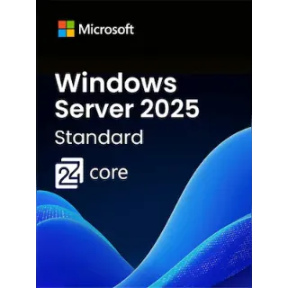 Windows Server 2025 | Standard 24 core - Microsoft Key - GLOBAL