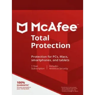 McAfee Total Protection Multidevice 1 Device 1 Year Key GLOBAL