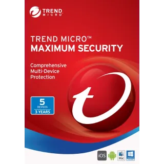 Trend Micro Maximum Security 5 Devices 1 Year