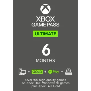 XBOX GAME PASS ULTIMATE 6 MONTH