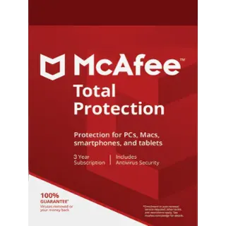 McAfee Total Protection Multidevice 1 Device 3 Years Key GLOBAL