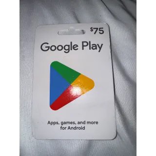 $75.00 USD Google Play