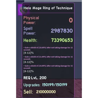 Hela Mage Ring of Technique