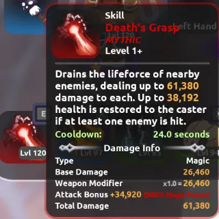 Dungeon Heroes- Death's Grasp Skill