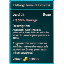 Eldforge Rune of Prowess