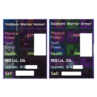 Voidborn Warrior Set | Dungeon Quest