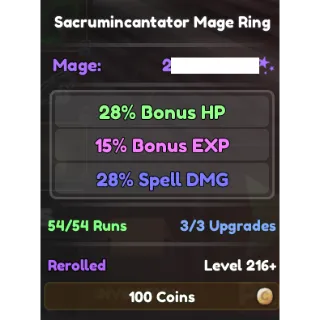 Sacrumincantator Mage Ring | FL