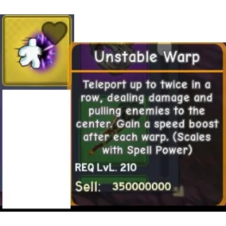 Unstable Warp