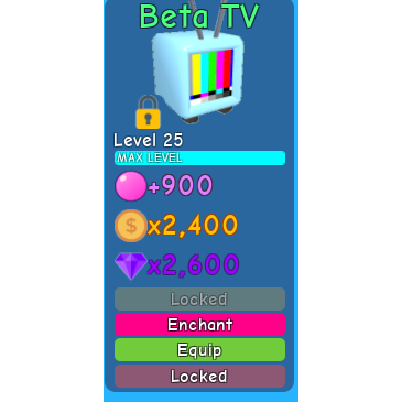 Pet 1 X Beta Tv Maxed Level In Game Items Gameflip - 