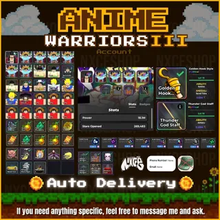 👑 Account unverified. Power 18 m ++ | x 8 Gamepass | Nice Team | Anime Warriors III 🔥✅