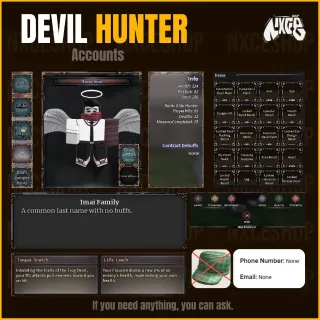 👑 Devil Hunter l Fiend Angel l Clan lMai l All passive slots fully unlocked l Rank Elite Max l All legendary item 🔥✅