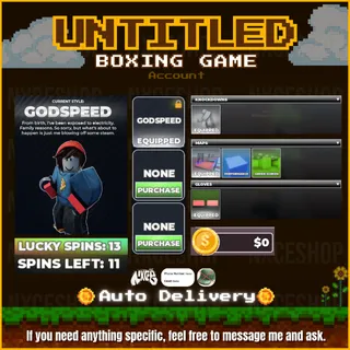 👑 Account unverified. | Godspeed | Untitled Boxing Game | 🔥✅