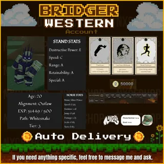 👑 Account unverified. | Whitesnake | Cash 50k | bridger: WESTERN🔥✅