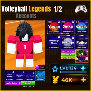 👑 Account unverified. Lvl 124|7 secrets / 4 Abilitys|(Rare Effect)|Volleyball Legends 🔥✅