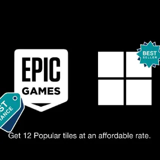 Epic Games PC Account For Sale | 12 POPULAR TILES WITH GROUND SHAKING DISCOUNT.