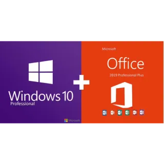 Windows 10 Pro + Office 2019 pro plus LIVRAISON 30 MN -