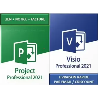 SUPER Pack Microsoft Project 2021 Pro + Visio 2021 Pro à télécharger -