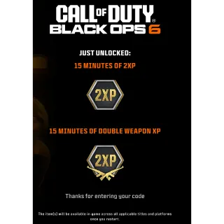 2XP CODES 30 Minutes BO6