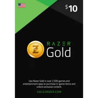 $10.00 USD Razer Gold