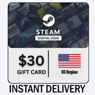  Steam Gift Card $30 US Activation Code