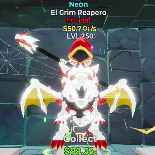 Neon El Grim Reapero 50.7Qi/s 3 trait MAX LEVEL 250 - Fortnite Steal the Brainrot