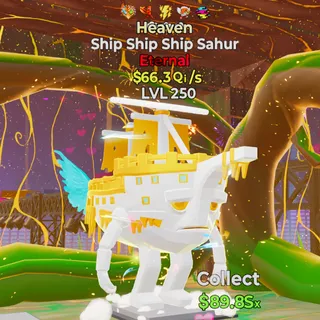 Heaven Ship Ship Ship Sahur 66.3Qi/s 5 trait MAX LEVEL 250 - Fortnite Steal the Brainrot