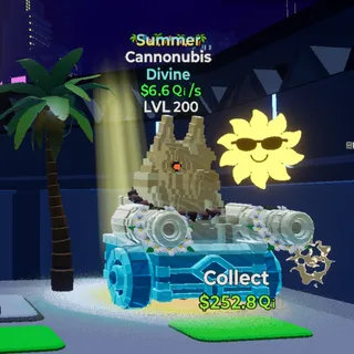 Summer Divine Cannonubis 6.6Qi/s Lvl 200 - Fortnite Go Up for Brainrots