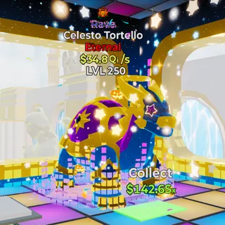 Rave Celesto Tortello 34.8Qi/s 1 trait MAX LEVEL 250 - Fortnite Steal the Brainrot