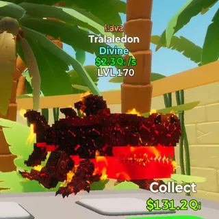 Lava Divine Tralaledon 2.3Qi/s Lvl 170 - Fortnite Go Up for Brainrots