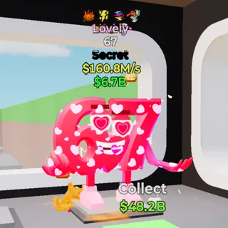 Fortnite Steal the Brainrot Lovely 67 160.8M/s 4 trait