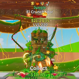 Jungle El Crunchador 21.2Qi/s 4 trait Lvl 220 - Fortnite Steal the Brainrot
