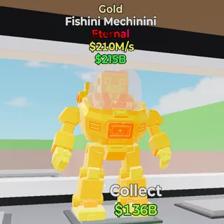Gold Fishini Mechinini 210M/s - Fortnite Steal the Brainrot