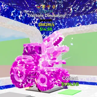 Crystal Tractoro Dinosauro 882M/s 4 trait - Fortnite Steal the Brainrot