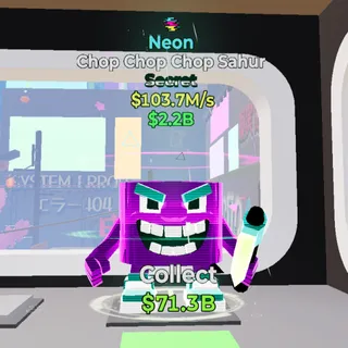 Neon Chop Chop Chop Sahur 103.7M/s 1 trait - Fortnite Steal the Brainrot