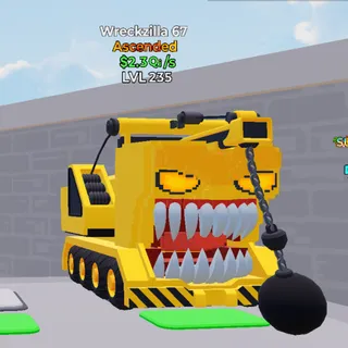 ASCENDED Wreckzilla 67 2.3Qi Lvl 235 - Fortnite Go Up for Brainrots