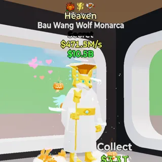 Fortnite Steal the Brainrot Heaven Bau Wang Wolf Monarca 471.5M/s 3 trait