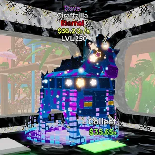Rave Giraffzilla 36.2Qi/s MAX LEVEL 250 - Fortnite Steal the Brainrot