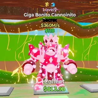 Lovely Giga Bonito Cannoinito 360M/s 2 trait - Fortnite Steal the Brainrot